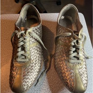 Cole Haan gold metallic Nike Air sneakers